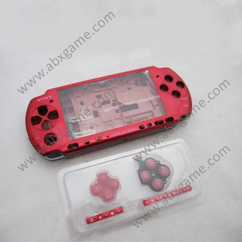 Complete Housing Shell Case for PSP 3000 – Red - ABXGame