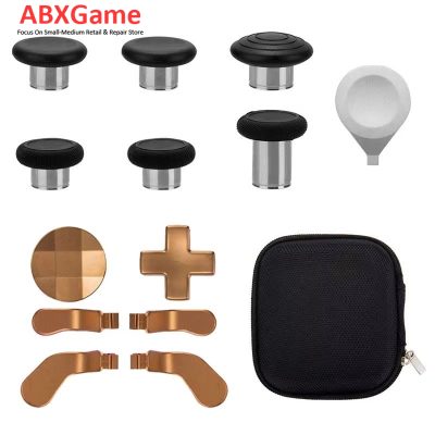 13 PCS Thumbsticks Grips Metal Magnetic D-PAD Stick Set for Xbox Elite 2 Controller - Gold