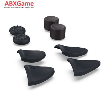 8 in 1 Trigger Kit Joystick Button Protective Caps L1 R1 L2 R2 Extender Set for PS5 Controller - Black
