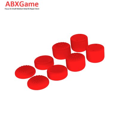 8Pcs Analog Stick Caps Set for PS5 Controller - Red