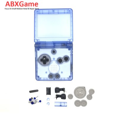 Full Housing Shell with Button Set For Nintendo GBA SP Game boy Advance SP - Clear Blue