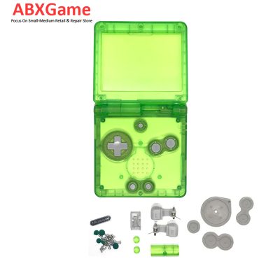 Full Housing Shell with Button Set For Nintendo GBA SP Game boy Advance SP - Clear Green