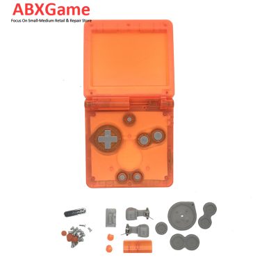 Full Housing Shell with Button Set For Nintendo GBA SP Game boy Advance SP - Clear Orange