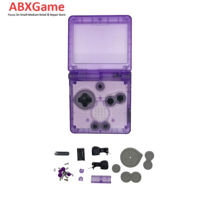 Full Housing Shell with Button Set For Nintendo GBA SP Game boy Advance SP - Clear Purple