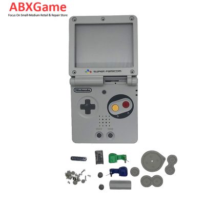 Full Housing Shell with Button Set For Nintendo GBA SP Game boy Advance SP - SFC Grey