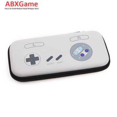 Hard EVA Travel Pouch Carrying Case for NS Nintendo Switch - Grey SNES Controller Theme