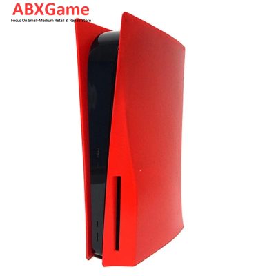Skin Shell Case Cover Replacement Plate for PS5 Console Disc Digital Edition - Red