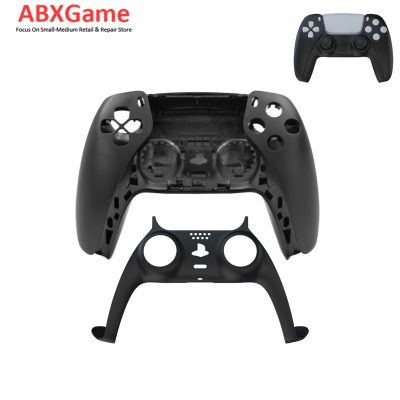 Top Bottom & Face Trim Housing Shell Case for Playstation 5 PS5 DualSense Wireless Controller - Black