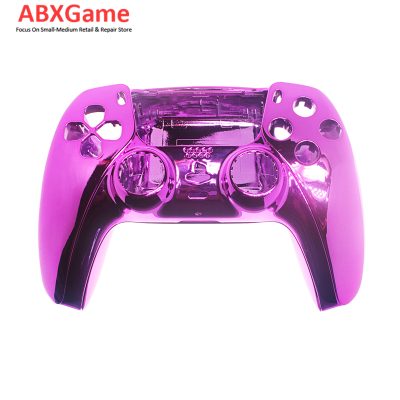 Top Bottom & Face Trim Housing Shell Case for Playstation 5 PS5 DualSense Wireless Controller - Chrome Pink