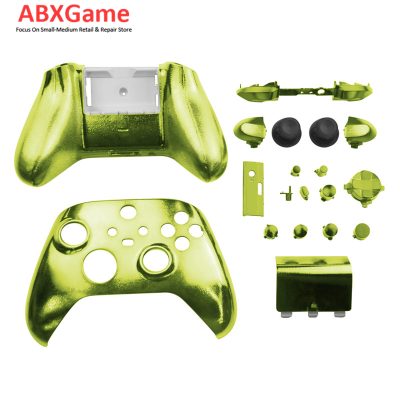 Top Bottom Shell Case With Full Button Set for Xbox Series X|S Controller – Chrome Green