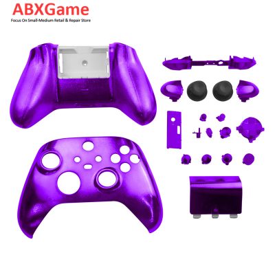 Top Bottom Shell Case With Full Button Set for Xbox Series X|S Controller – Chrome Purple