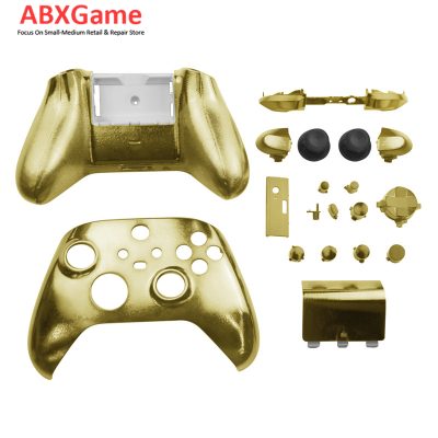 Top Bottom Shell Case With Full Button Set for Xbox Series X|S Controller – Chrome Yellow