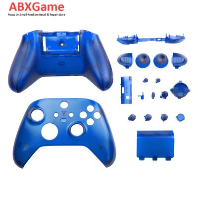 Top Bottom Shell Case With Full Button Set for Xbox Series X|S Controller – Clear Blue