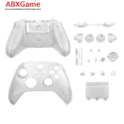 Top Bottom Shell Case With Full Button Set for Xbox Series X|S Controller – Clear White