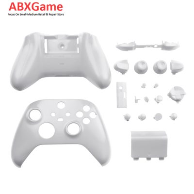 Top Bottom Shell Case With Full Button Set for Xbox Series X|S Controller – White