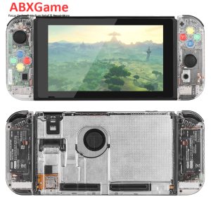 (Update Version) Full Set Housing Shell Case for Nintendo Switch - Clear