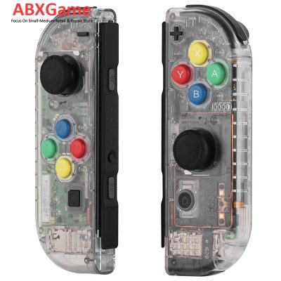 (Update Version) Housing Shell Case With Buttons for Nintendo Switch Joy-Con - Clear