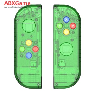 (Update Version) Housing Shell Case With Buttons for Nintendo Switch Joy-Con - Clear Green