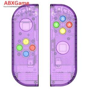 (Update Version) Housing Shell Case With Buttons for Nintendo Switch Joy-Con - Clear Purple