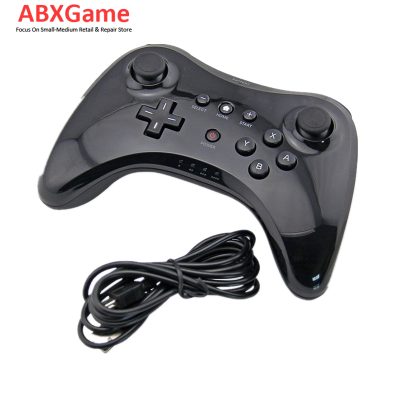 WII U Pro Controller With USB Charging Cable for Nintendo WII U - Black