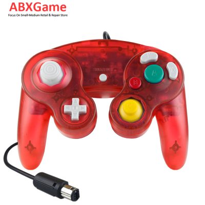 Wired Game Controller for Nintendo Gamecube NGC - Clear Red